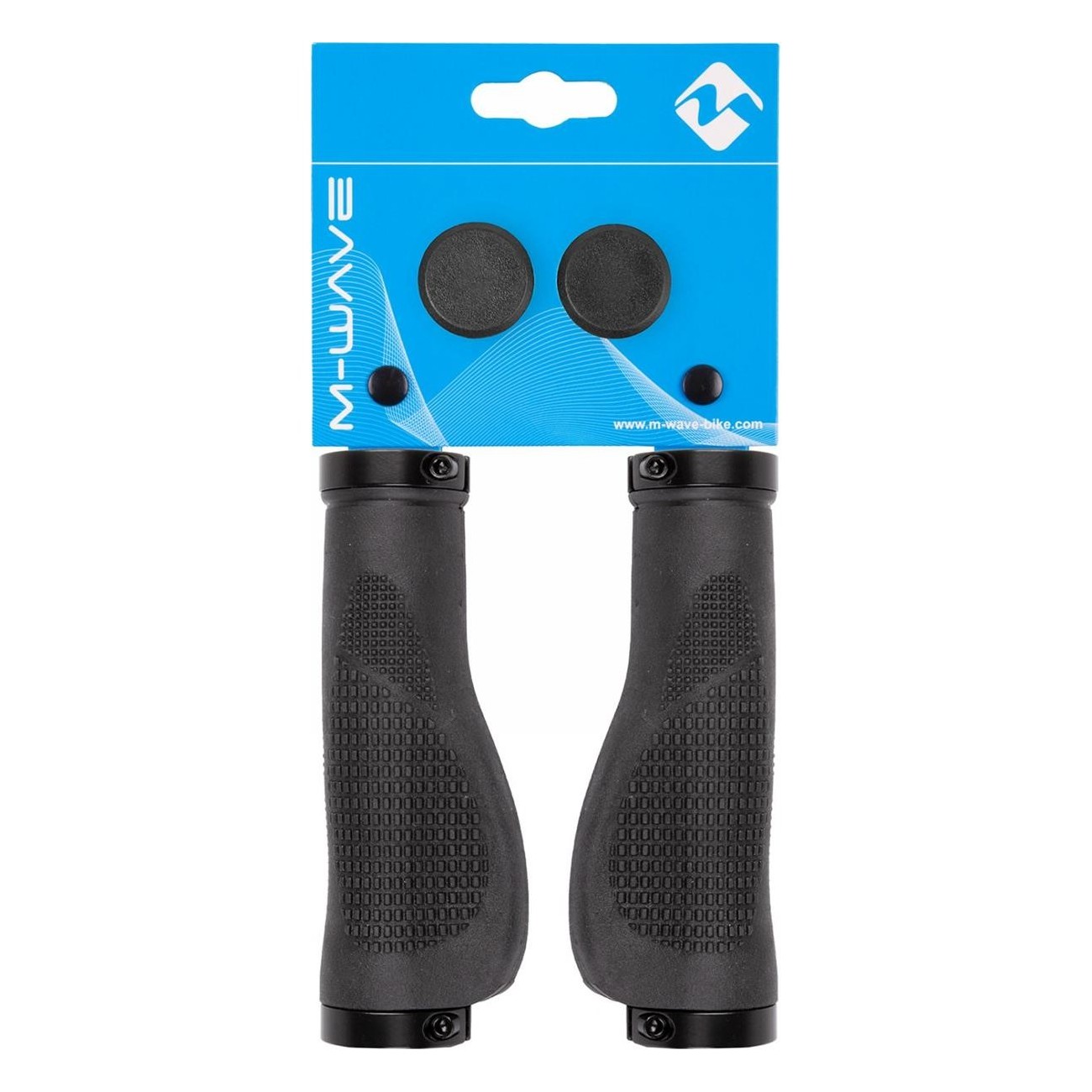 Pair of Ergo Screw Grips 130 mm Black M-WAVE 084156 - 2