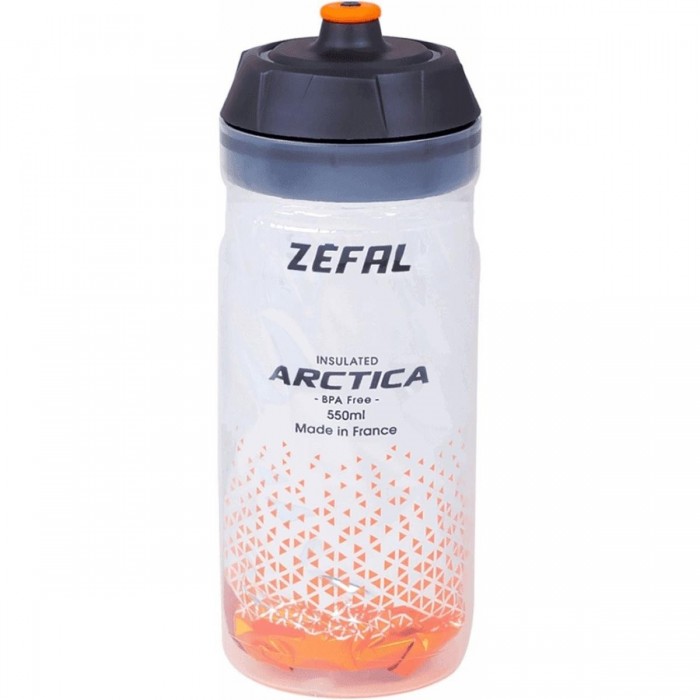 Arctica Thermosflasche 550ml Grau-Orange - 2,5 Stunden Temperaturhaltung - 1