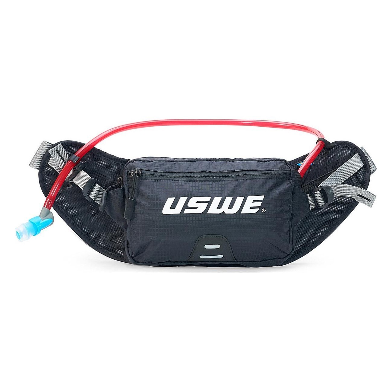 Ceinture d'hydratation Uswe Hip Back Zulo 2 Litres - Noir, Idéale pour VTT - 1