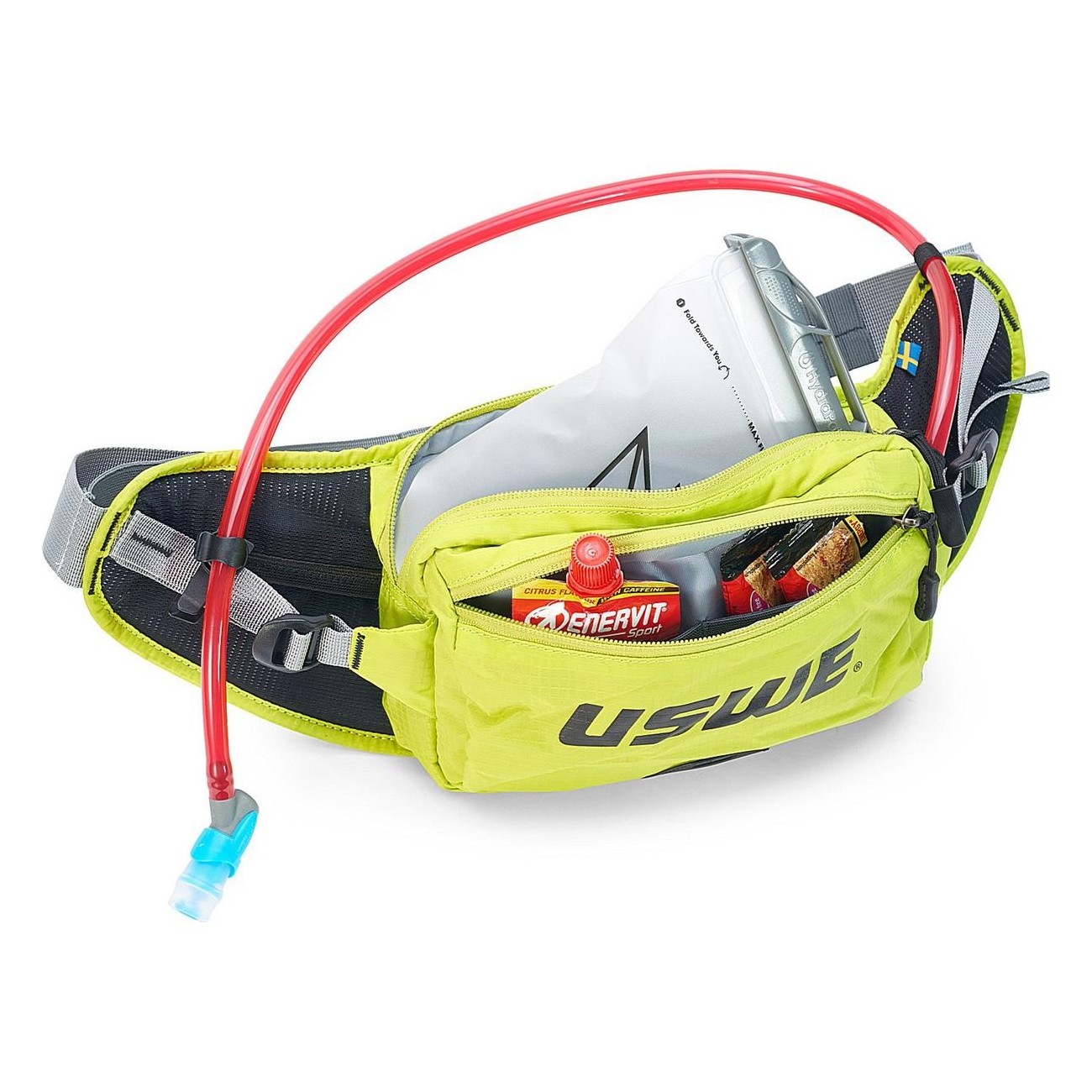 Ceinture d'hydratation Uswe Hip Back Zulo 2 Litres - Noir, Idéale pour VTT - 4