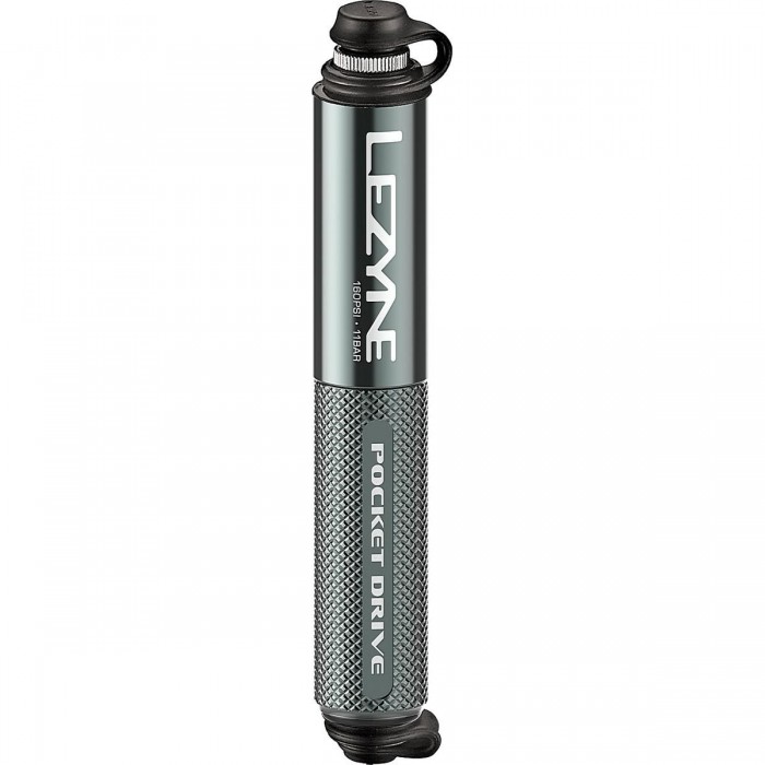 Lezyne CNC Pocket Drive Hand Pump Gray 160 PSI - Compact and Efficient - 1