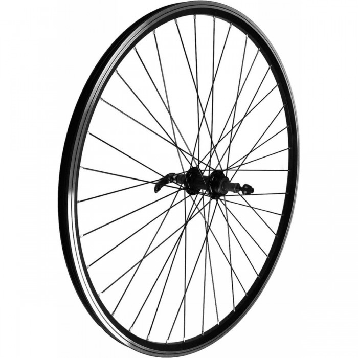 28' CTB Rear Wheel in Black Aluminum for 6/7 Speed with Quick Release and V-Brake - 1