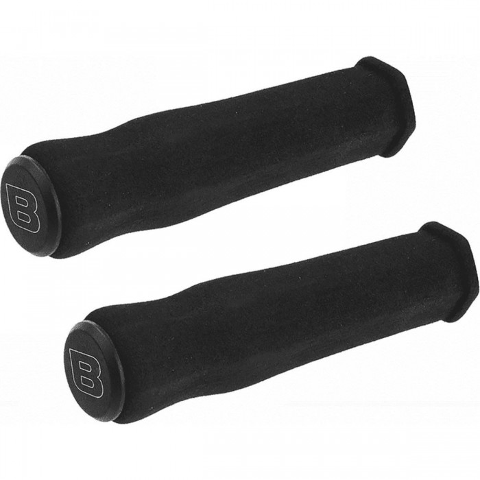 Light Shaped Sponge MTB Grips 127mm - Black, Optimal Comfort & Control - 1