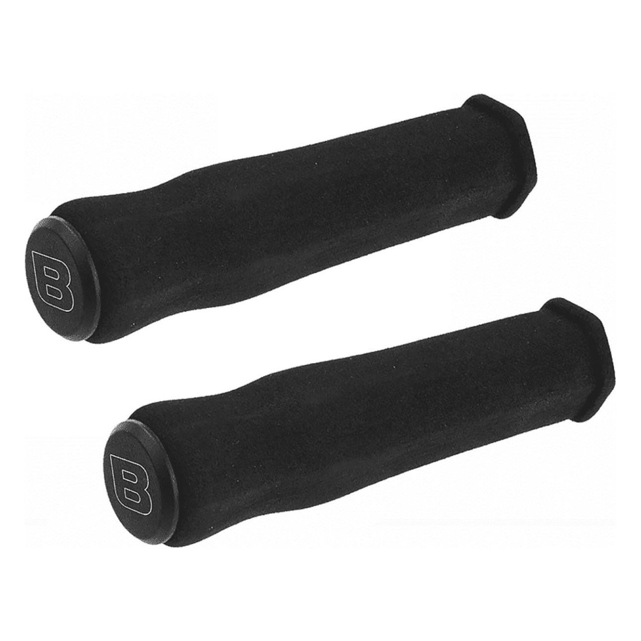 Light Shaped Sponge MTB Grips 127mm - Black, Optimal Comfort & Control - 1