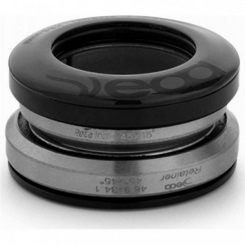 Série de Direction Intégrée Deda 1 1/8-1 1/4 en Aluminium Noir 46/33 mm - 1