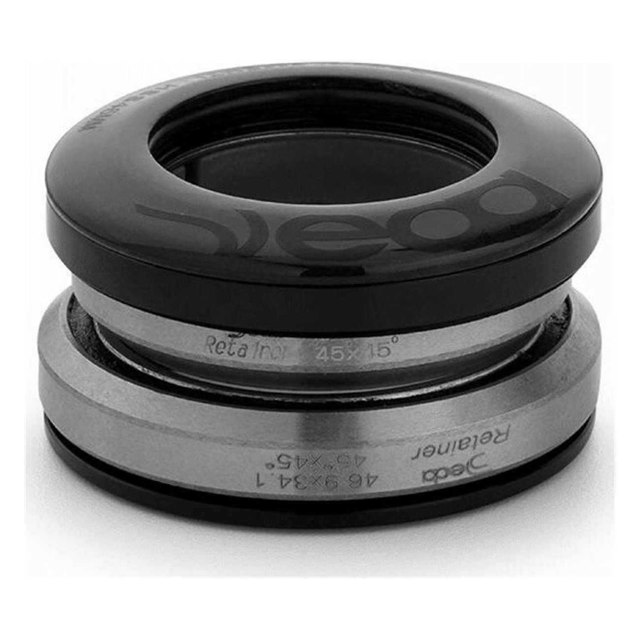 Série de Direction Intégrée Deda 1 1/8-1 1/4 en Aluminium Noir 46/33 mm - 1