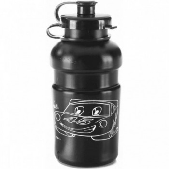 Black 300ml Non-Thermal Water Bottle for Kids in Polyethylene - 1