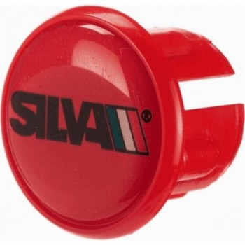 Red Silva Road Bike Handlebar Plugs - 2 Pieces in Plastic - 1