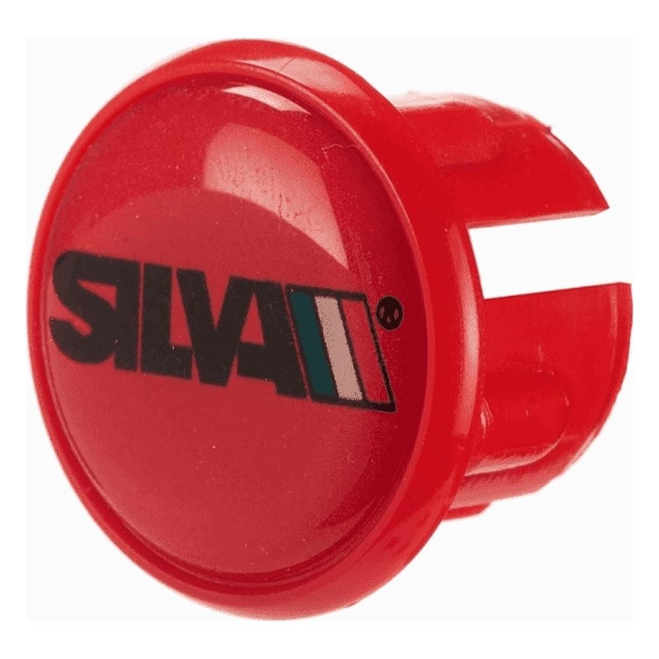 Red Silva Road Bike Handlebar Plugs - 2 Pieces in Plastic - 1