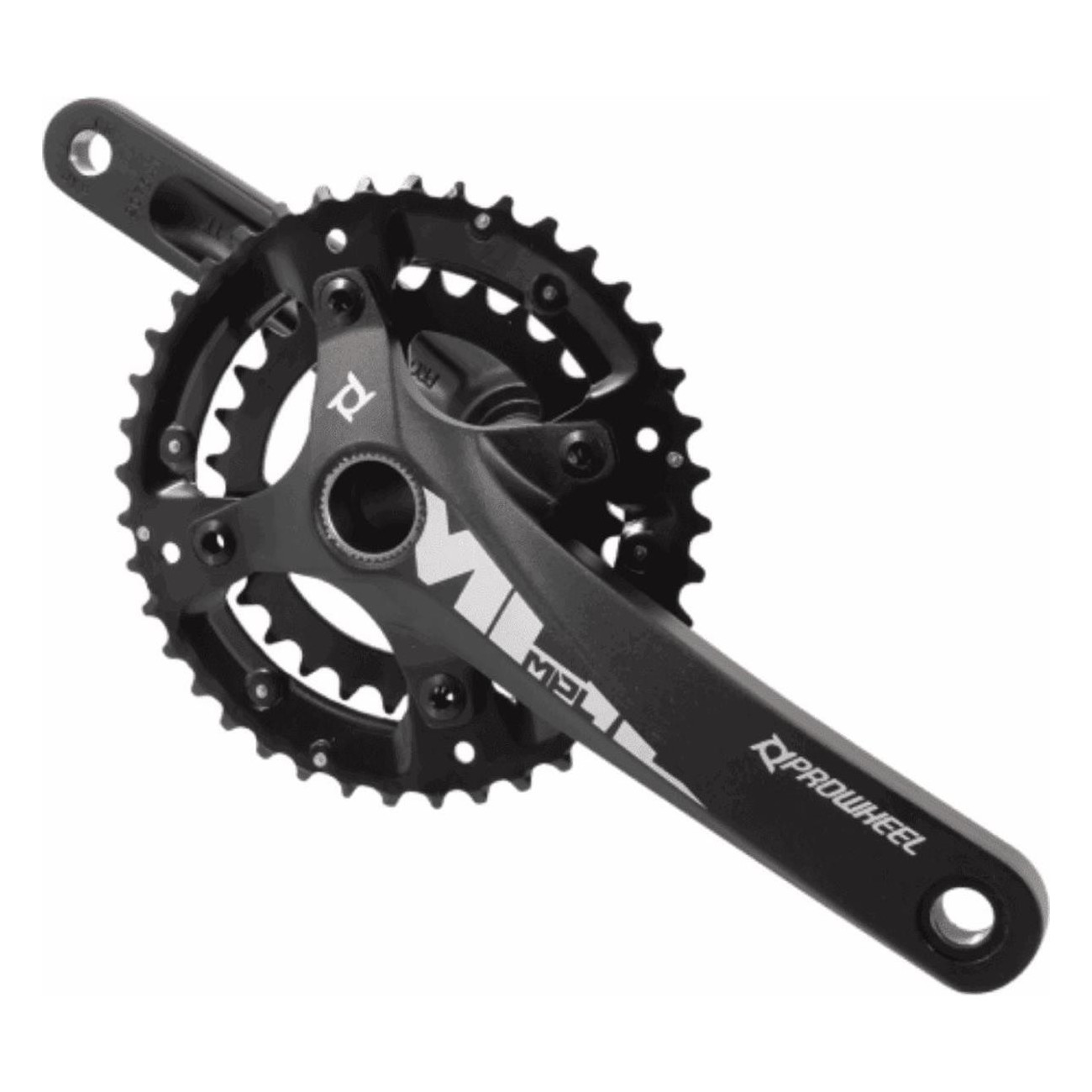 Zephyr 501 MTB Crankset 2x10v 28/40T 175mm Black Aluminum and Steel - 1