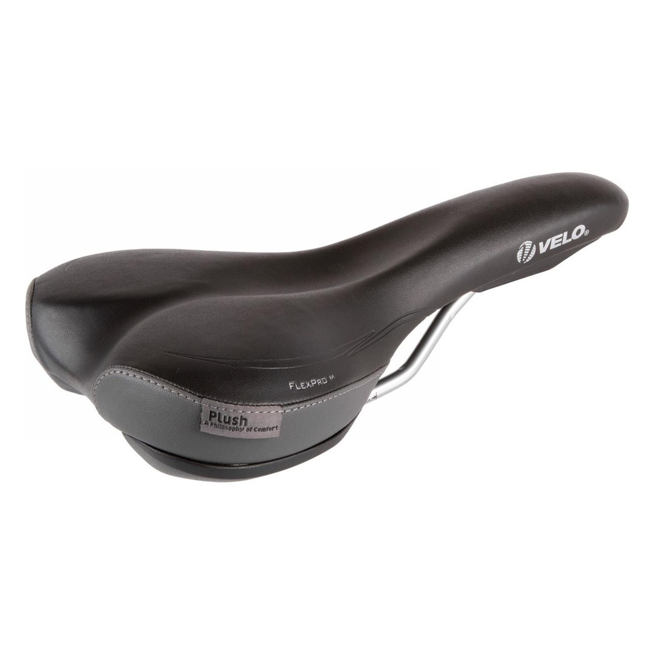 Sella Velo Plush Propotion D2 Uomo, 267x160 mm, Nero/Grigio, con Inserto in Gel - 1 - Selle - 0698238410090