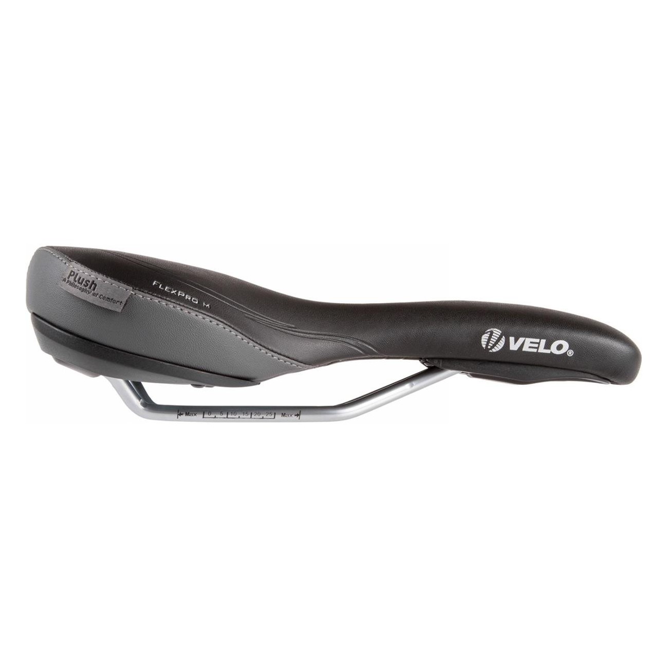 Sella Velo Plush Propotion D2 Uomo, 267x160 mm, Nero/Grigio, con Inserto in Gel - 3 - Selle - 0698238410090