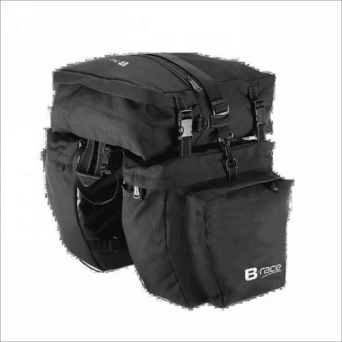 Set de Sacs de Tourisme B-RACE 37L en Polyester 600D Noir, Résistant à l'Eau - 1