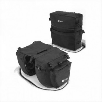 Set Borse Turismo B-RACE 37L in Poliestere 600D Nero, Water-Resistant e Resistente per Viaggi in Moto - 2 - Borse e bauletti - 8