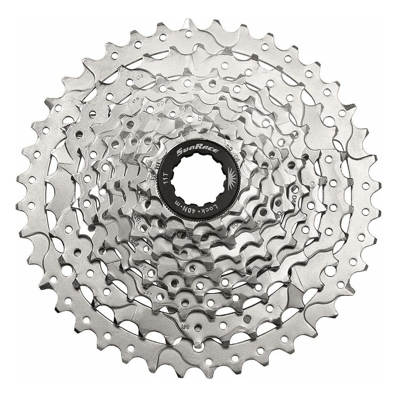 Cassetta 9V 11-42 Denti in Nickel Argento Compatibile Shimano - Sunrace - 1 - Cassette - 4710944268812