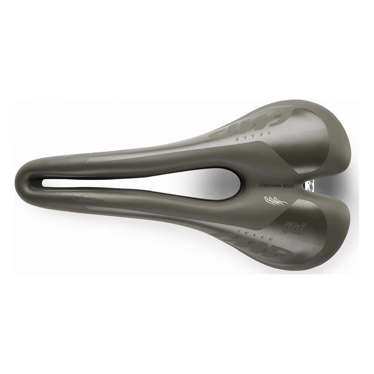 Well Gel Gravel Ergonomic Saddle 144x280 mm, 350g - Comfort & Sustainability Made in Italy - 3