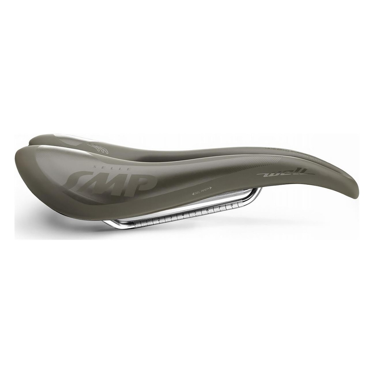 Well Gel Gravel Ergonomic Saddle 144x280 mm, 350g - Comfort & Sustainability Made in Italy - 4