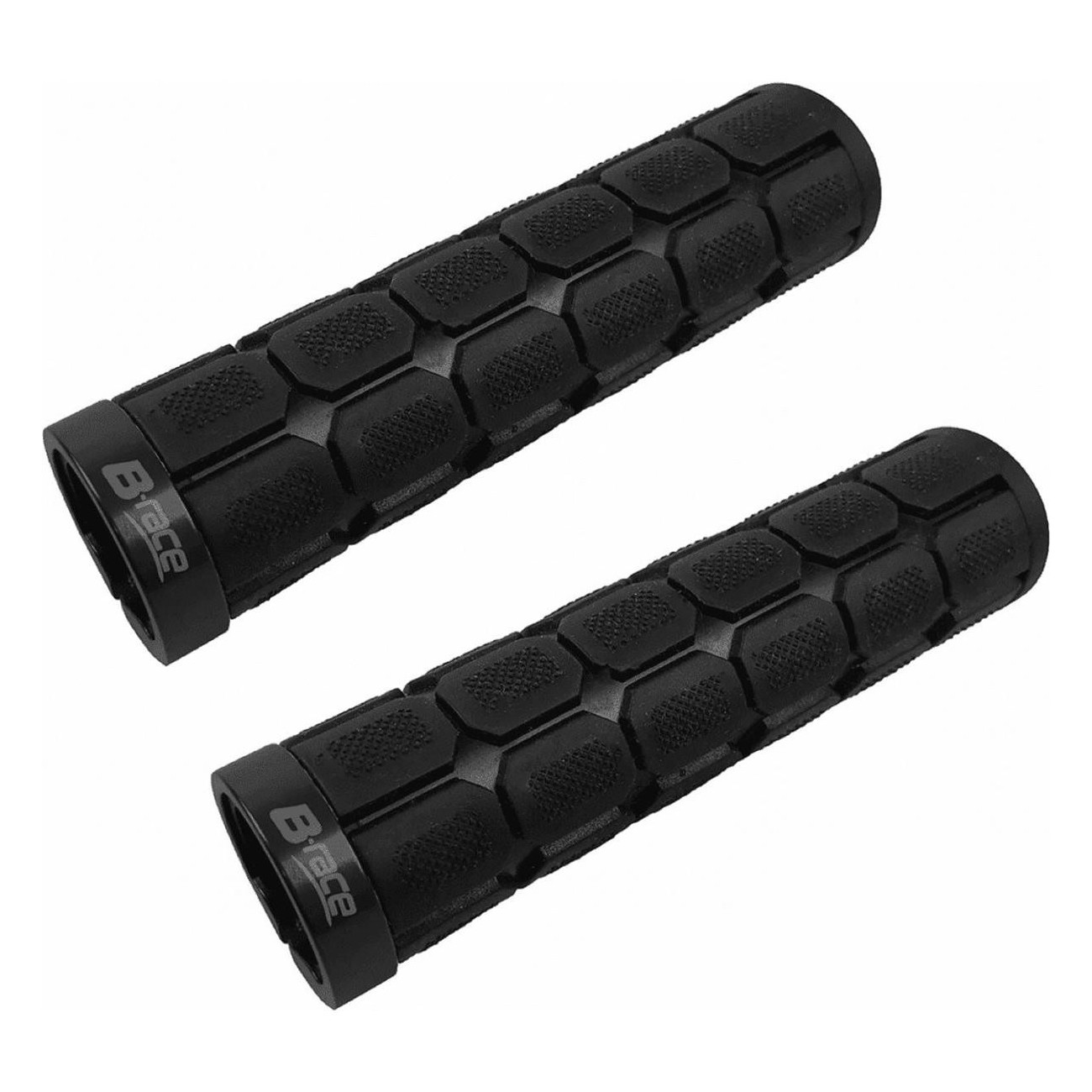 b•race Black Rubber and Aluminum Grips 127 mm - Comfort and Style for Adults - 1