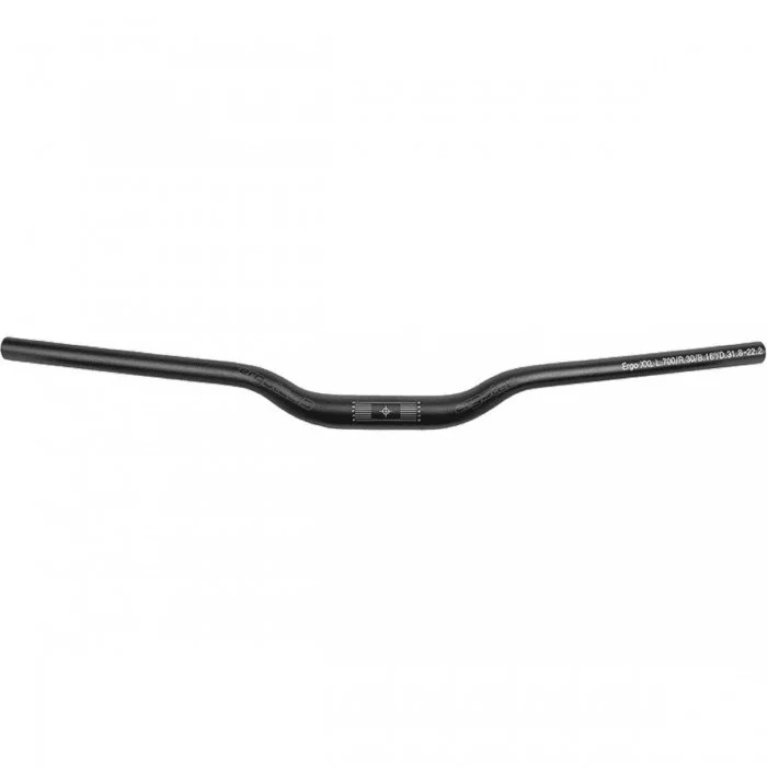 MTB Ergo XXL Handlebar Black 31.8mm L700mm AL 6061 T6 with Rise 30mm - 1