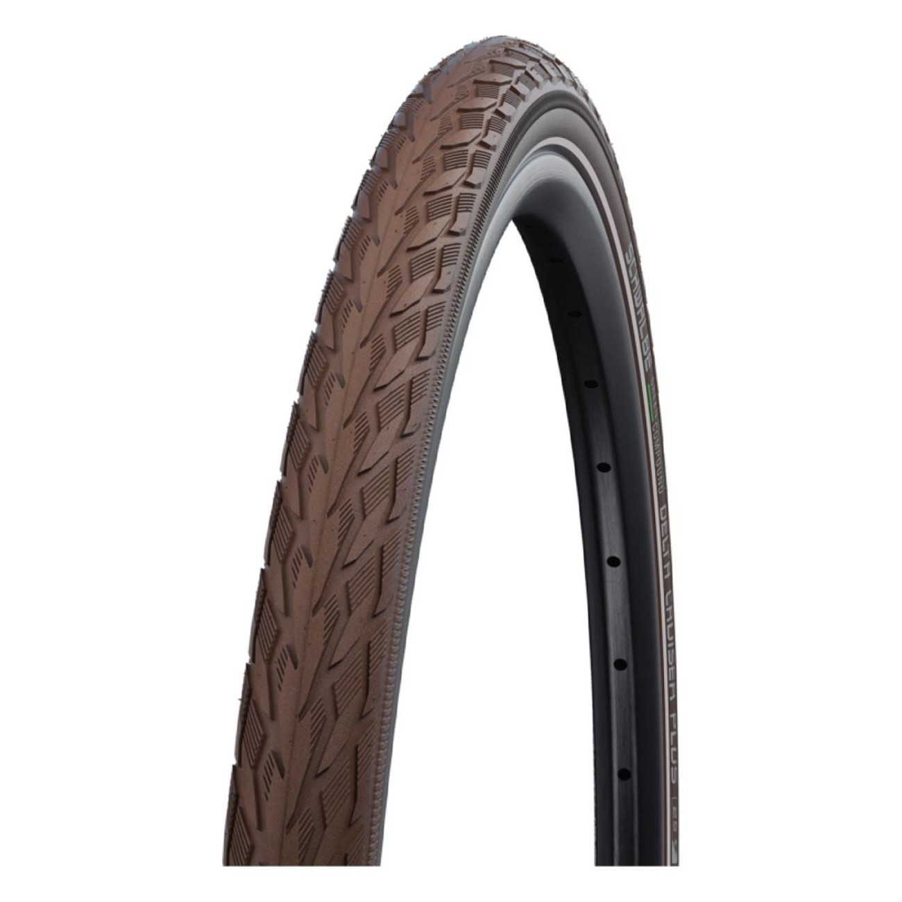 Delta Cruiser Plus 700x35 Brown Reflex Puncture-Resistant Tire for City and Touring - 1