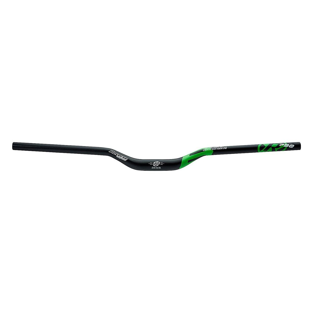 Reverse Handlebar 790mm ø31.8mm with Rise 35mm Black-Green for Enduro, All Mountain, DH - 1