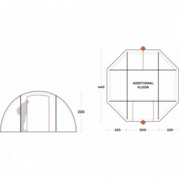 First Aid Base Camp Tent with Orange Interior One Size - 8