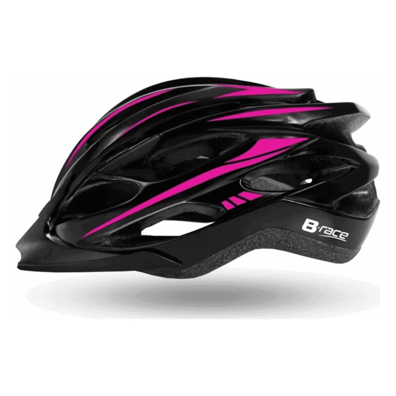 Casque Granith In-Mold Noir/Fuchsia Taille M 54-58 cm - Certifié EN1078 - 1