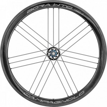 Coppia Ruote Campagnolo Bora WTO 45 C19 Tubeless Ready 2-Way Fit Pattino, Grafica Bianca, 12V, Profilo 45mm in Carbonio - 1 - Ru