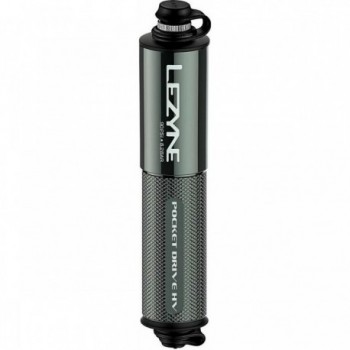 Lezyne CNC Pocket Drive HV Hand Pump Gray - High Efficiency for MTB and Gravel - 1