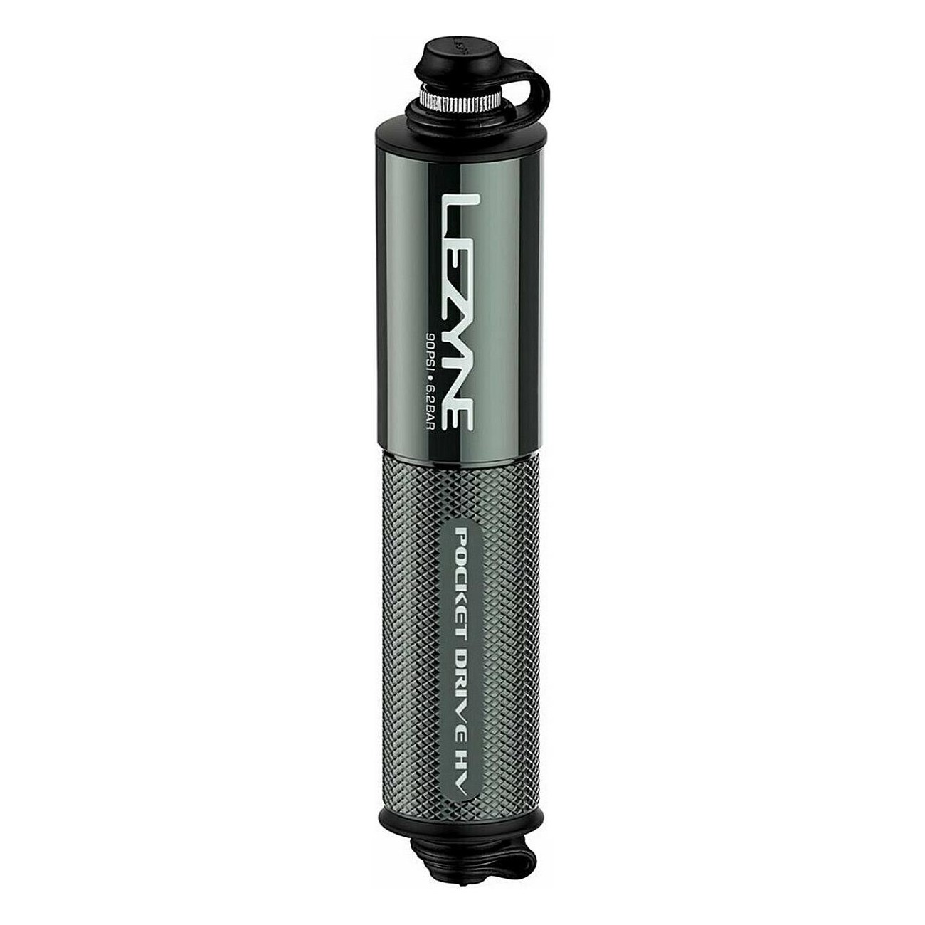 Lezyne CNC Pocket Drive HV Hand Pump Gray - High Efficiency for MTB and Gravel - 1