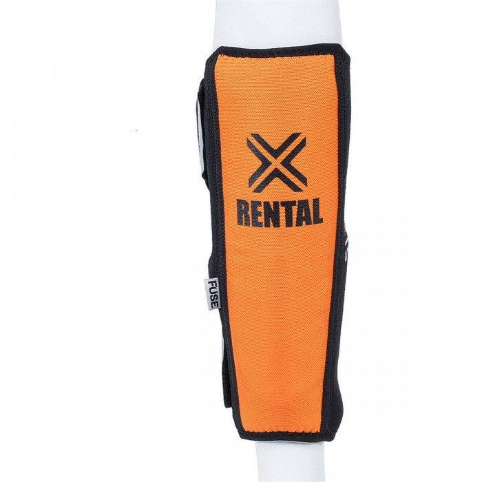 Fuse Alpha-Rental Shin Guards Size M Black and Orange - Protection for Skate and Bike Park - 1