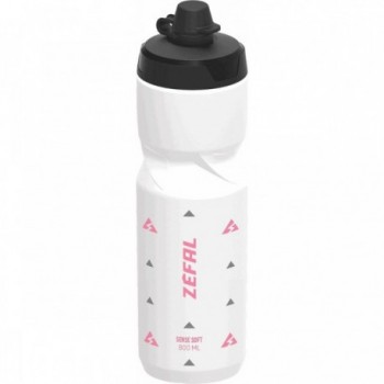 Sense Soft 800ml Bottle Pink/White with Protective Lid, Ergonomic & Recyclable - 1