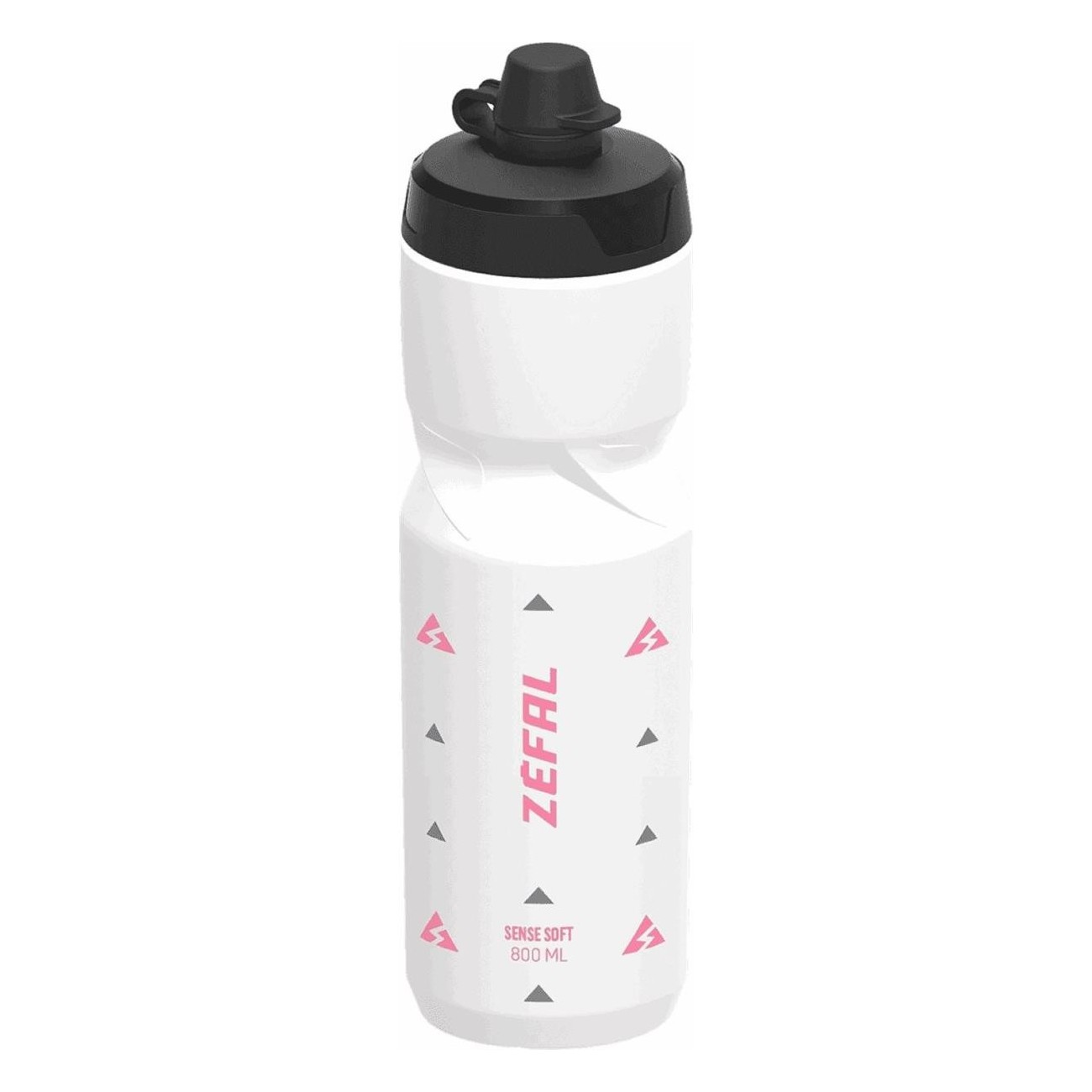 Sense Soft 800ml Bottle Pink/White with Protective Lid, Ergonomic & Recyclable - 1