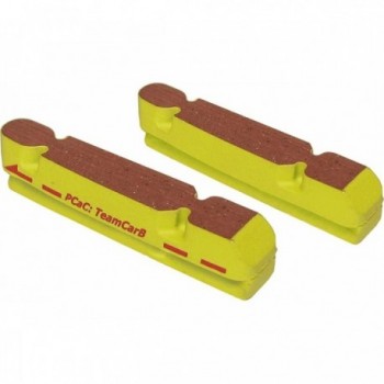 Patins de frein route 55mm Jaune pour jantes en carbone compatibles Shimano - 1