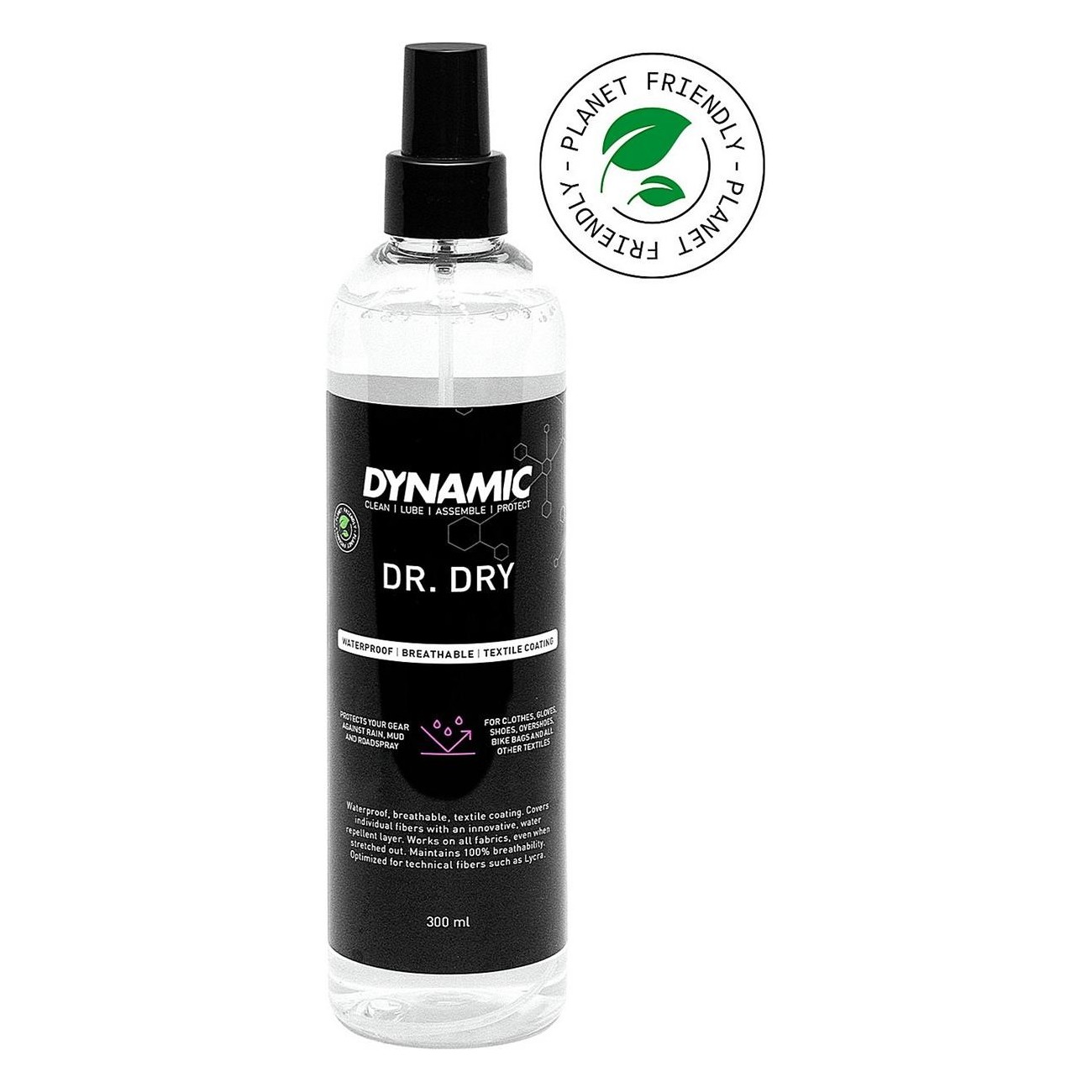 Spray Impermeabilizzante per Tessuti Dynamic Dr. Dry 300 ml - Protezione Idrorepellente e Traspirante - 1 - Pulizia bici - 87203