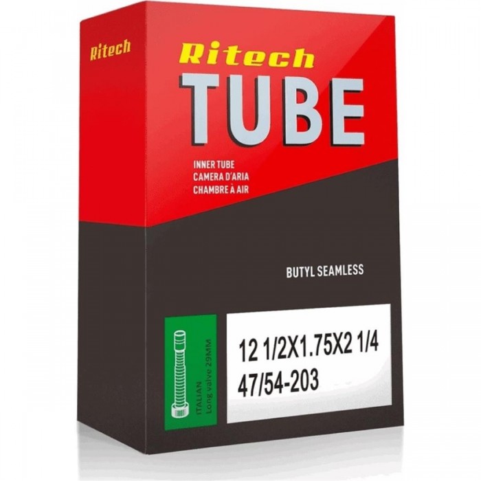 Ritech Inner Tube 12 1/2x1.75x2 1/4 with 29mm Schrader Valve - Quality & Reliability - 1