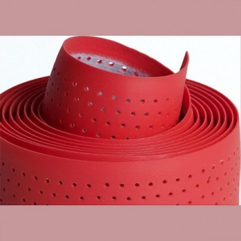 Cintas de Manillar Nabico Siena Perforadas 2,0 mm en PVC Rojo - Transpirables y Elegantes - 2