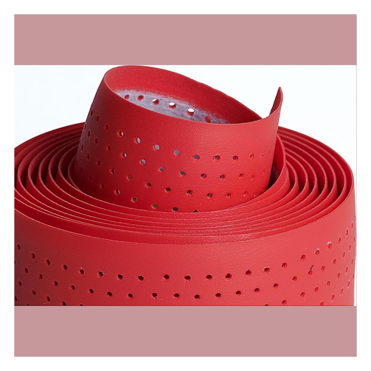 Nabico Siena 2.0 mm Red PVC Handlebar Tape - Breathable and Elegant - 2