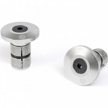 CNC 6061-T6 Aluminum Handlebar Ends Silver - Lightweight and Durable - 1