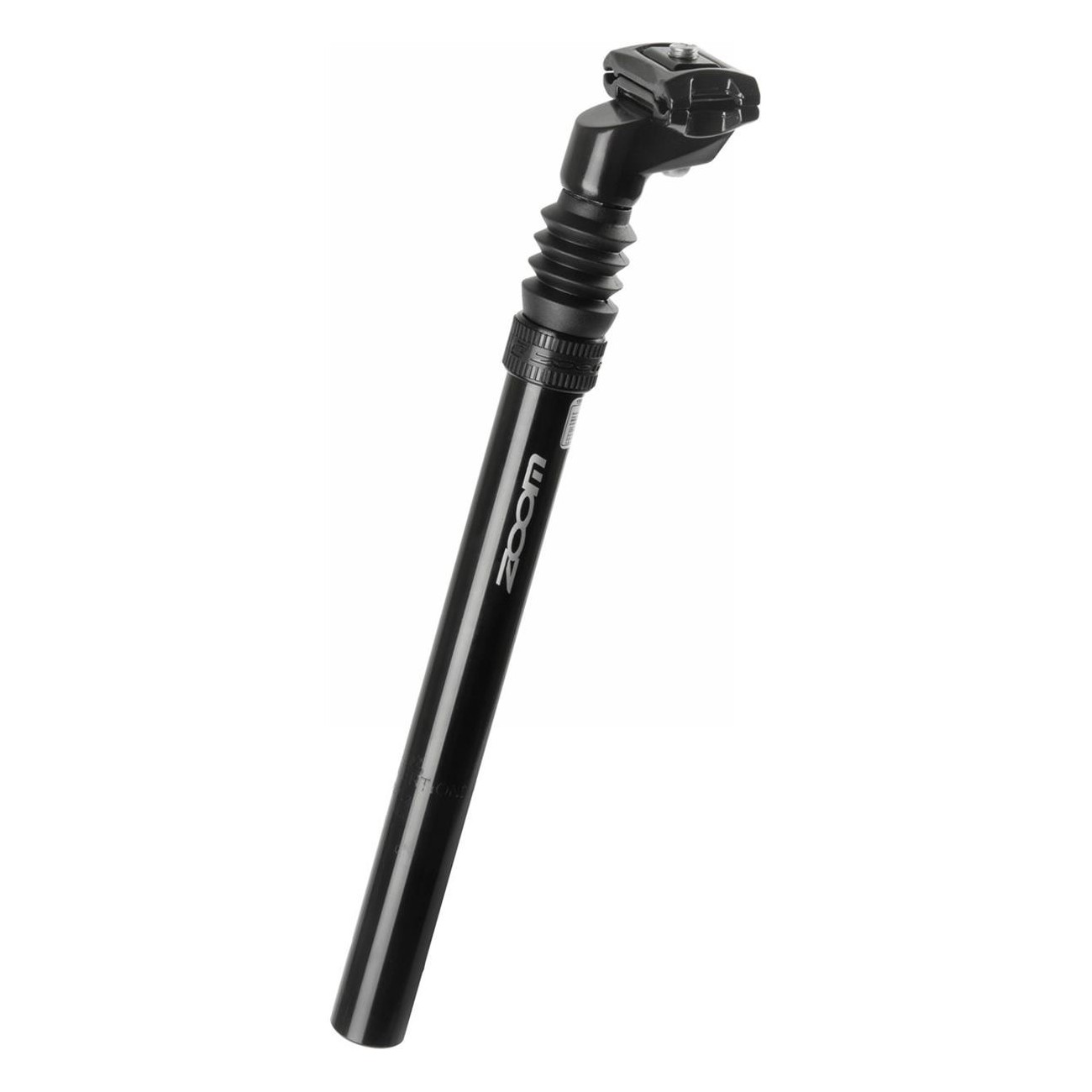 Black Aluminum Zoom Seatpost 350x30.9 mm with Adjustable Suspension - 1