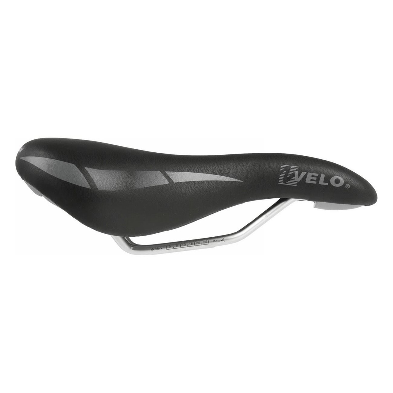 VELO Wide Channel Saddle 270x175 mm, 358 g, Black, No Clamp - 2