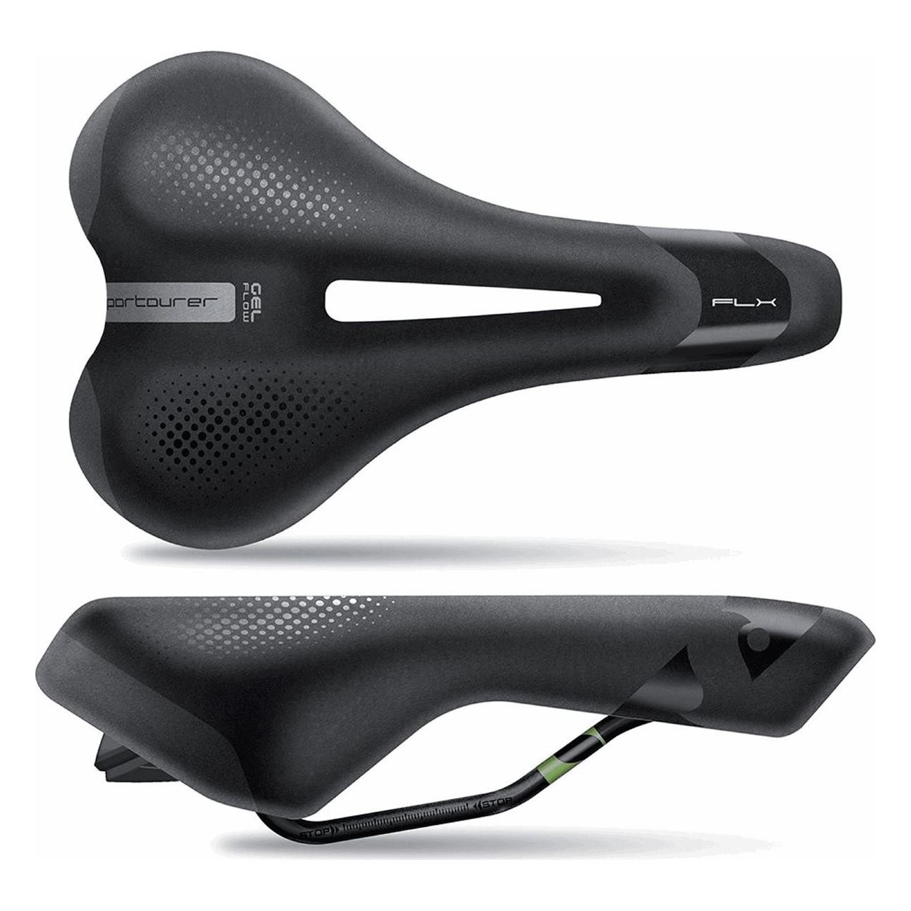 Selle FLX Lady Gel Flow 170x265mm - Confort et Performance Soft Touch, 435g - 1