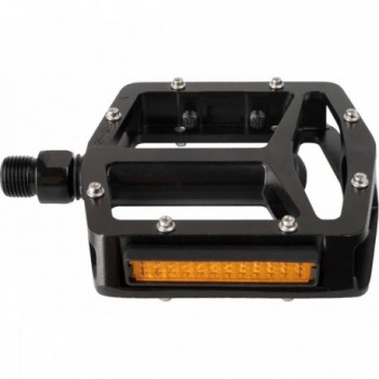 Steady Flat 3 M-WAVE Black Aluminum Platform Pedals with Interchangeable Pins - 1