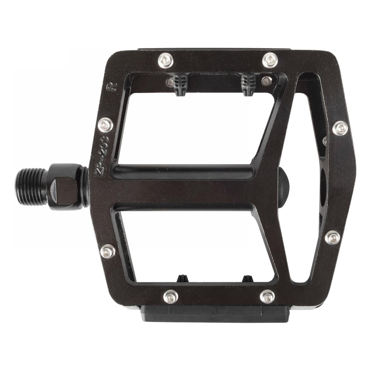 Steady Flat 3 M-WAVE Black Aluminum Platform Pedals with Interchangeable Pins - 4