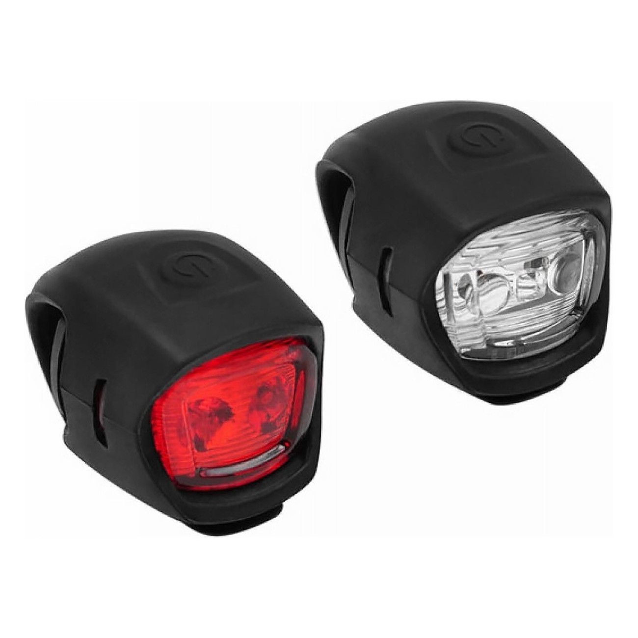 Bonin 2 LED Silikon Fahrradlichter Set mit Batterien und IPX4 Wasserdicht - 1