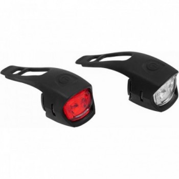 Bonin 2 LED Silikon Fahrradlichter Set mit Batterien und IPX4 Wasserdicht - 2