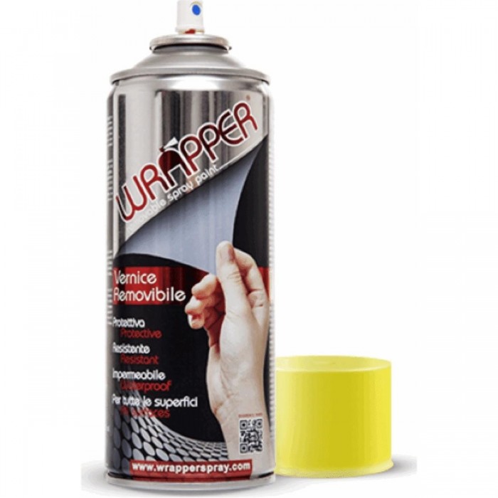 Pintura Spray Removible Wrapper Amarillo Fluo 400ml - Protección Reversible - 1