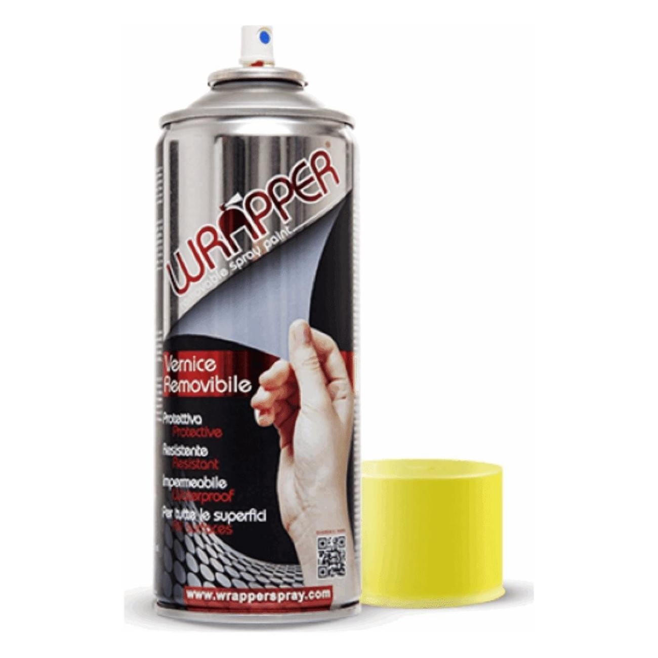 Pintura Spray Removible Wrapper Amarillo Fluo 400ml - Protección Reversible - 1