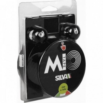 Black Polyurethane Handlebar Tape Silva Mio with Expansion Plugs - 2