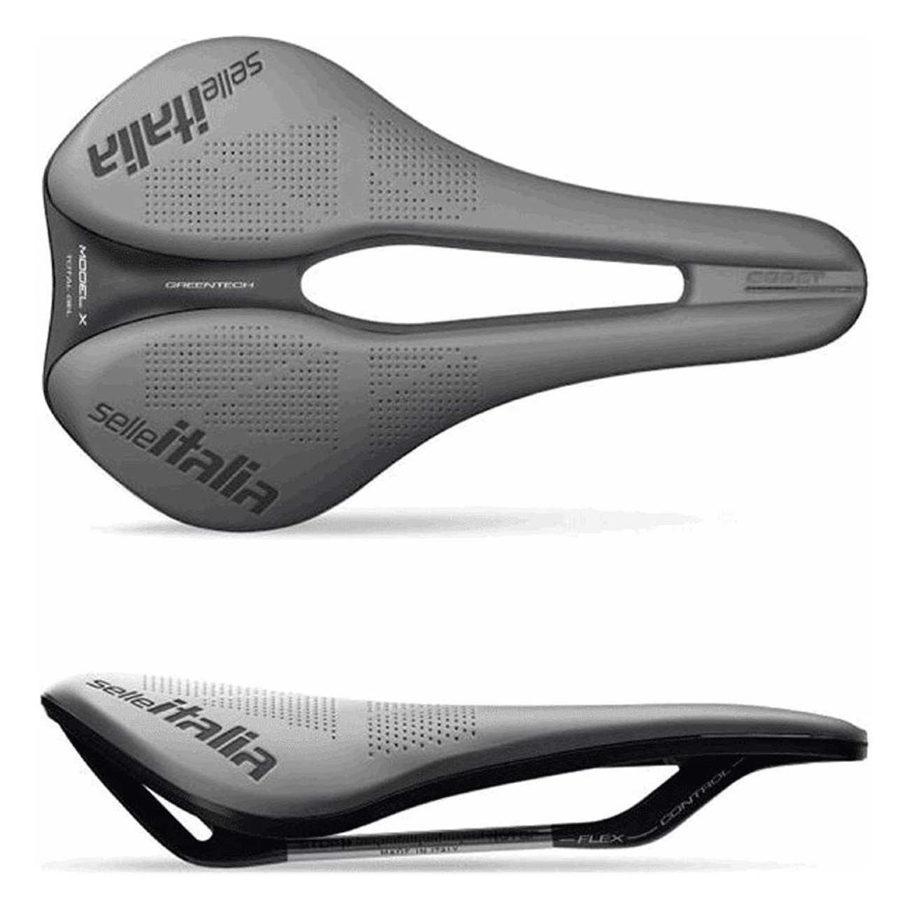 Sella Model X Green Superflow Grigio Opaco 145x245mm - Comfort e Performance Leggeri 299g - 1 - Selle - 8030282524590